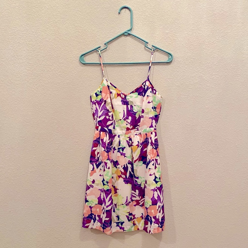 J.Crew fitted floral dress, Size: 00, Color: multi, Perfect for spring; LIKE NEW